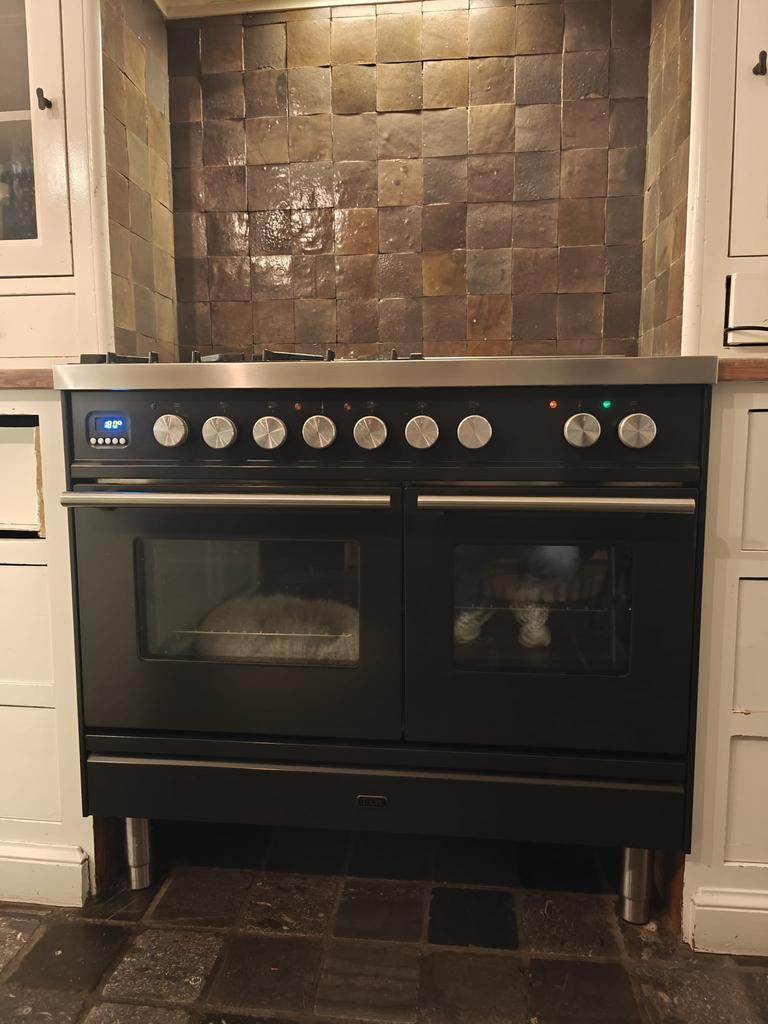 Gasfornuis met elektrische oven, Ophalen, Gebruikt, Warmhoudplaat, 4 kookzones