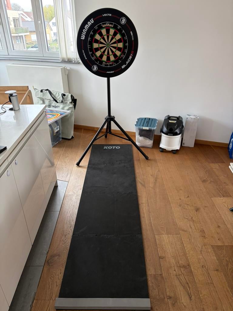 Dartset, Sport en Fitness, Darts, Ophalen, Zo goed als nieuw, Dartbord met pijlen
