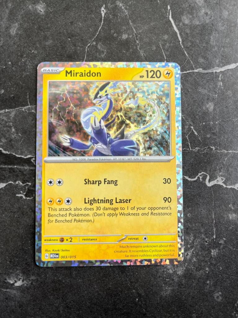 Miraidon 003/015 McDonald’s Pokemon Card Holo NM, Enlèvement ou Envoi, Comme neuf