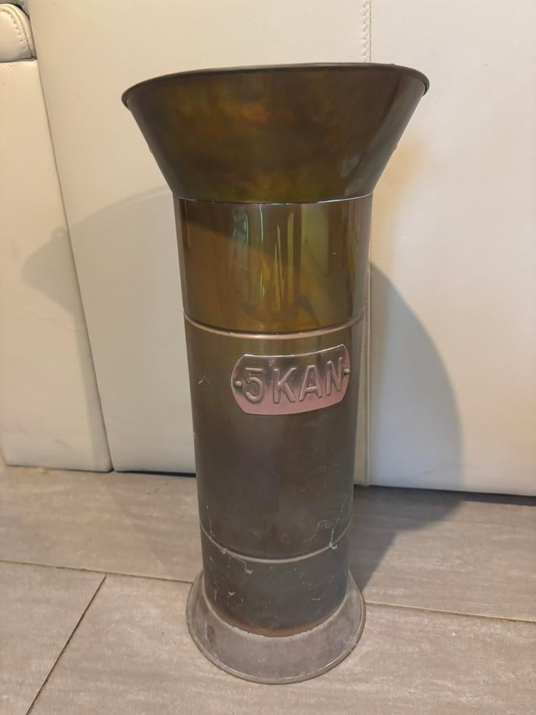 Koperen grote kolenkan, Ophalen, Zo goed als nieuw