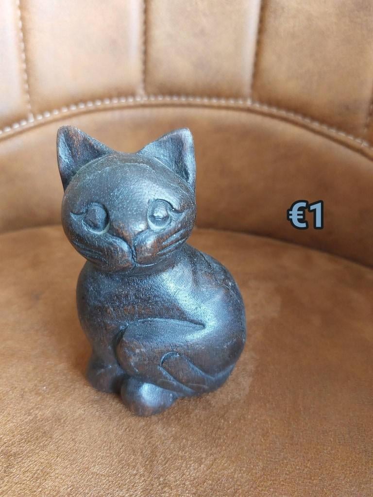 Beeldje katje, Verzamelen, Ophalen of Verzenden, Gebruikt, Dier