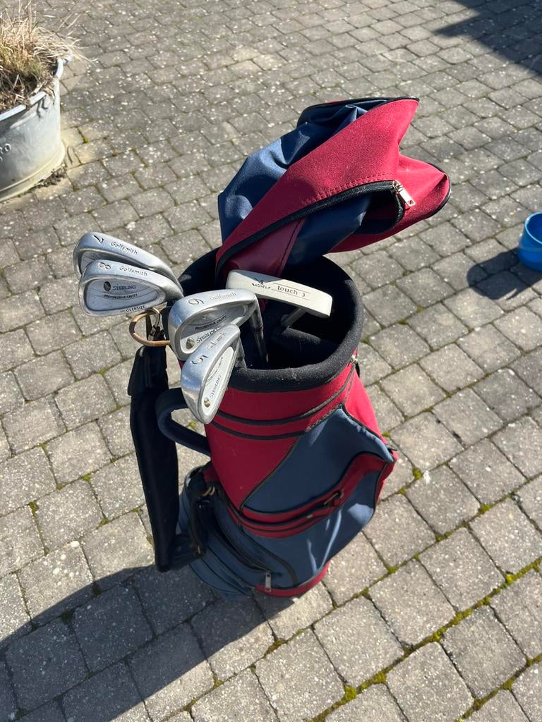 Golfset ( Iron 5 -8 en putter + zak) - gebruikt / Golfsmith, Sport en Fitness, Golf, Ophalen, Gebruikt, Set, Overige merken