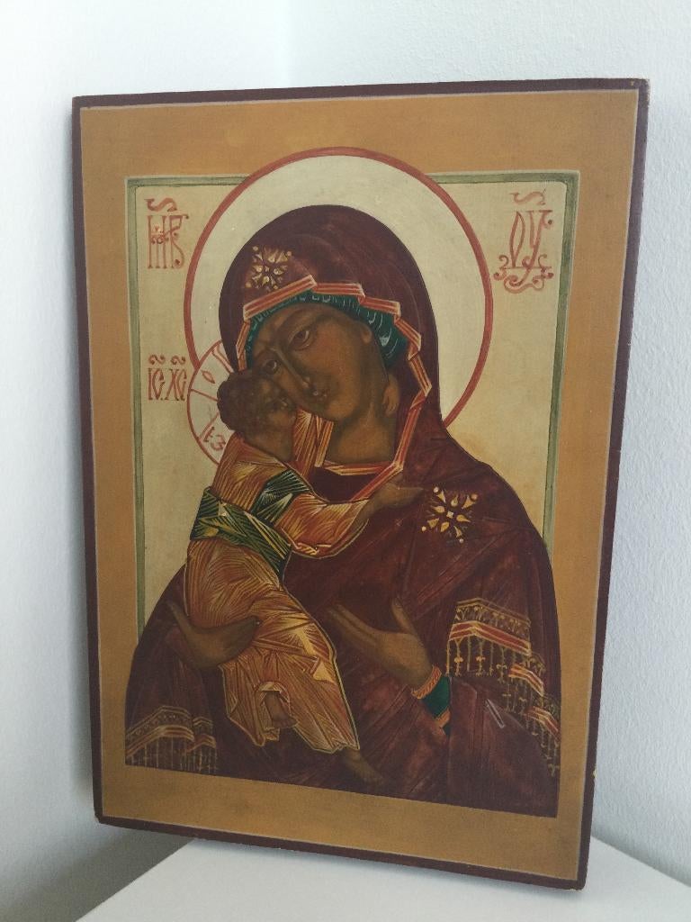 Icône peinte sur bois, Antiquités & Art, Antiquités | Objets religieux, Enlèvement