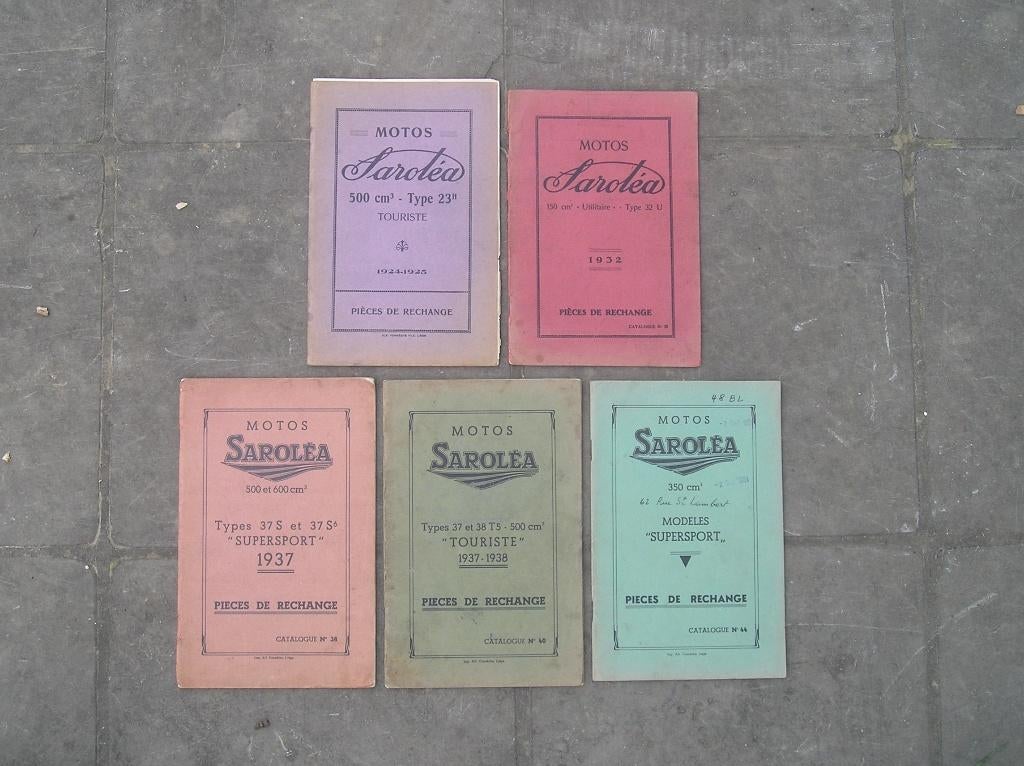 Catalogues Saroléa, Motos, Enlèvement