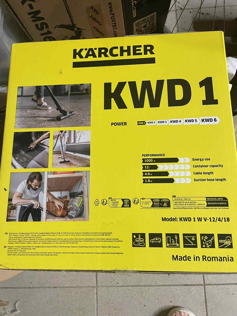 Kärcher stofzuiger kwd1, Elektronische apparatuur, Stofzuigers, Ophalen of Verzenden, Nieuw, Stofzuiger