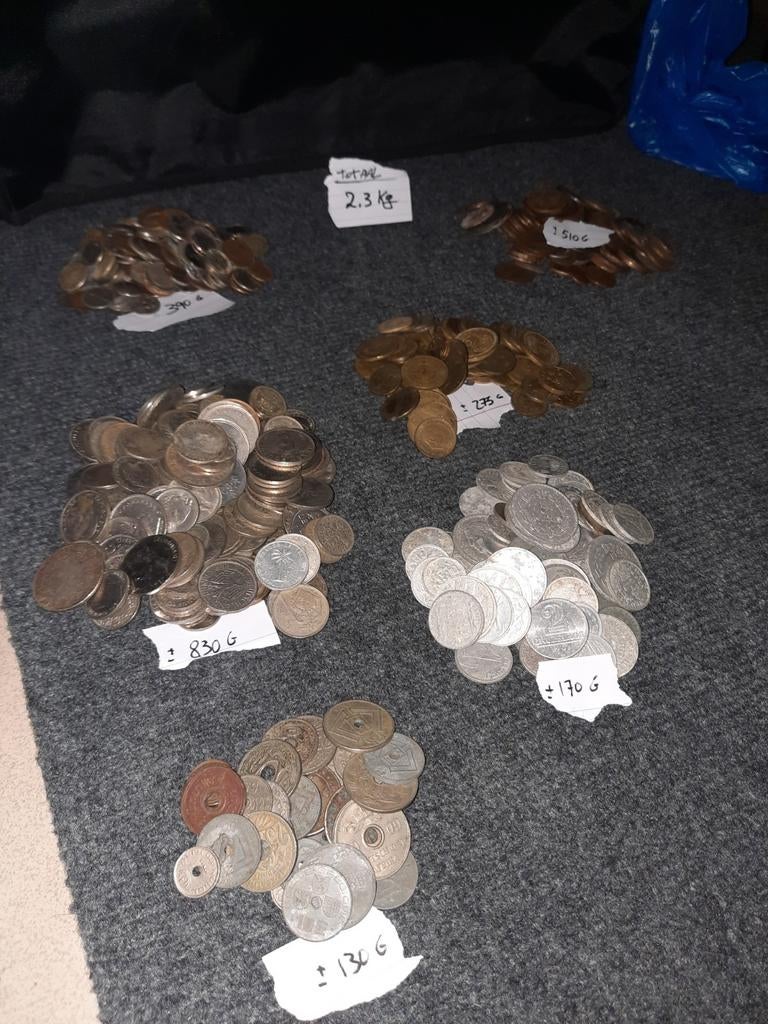 Lot van oude verzamelmunten  (2.3kg), Ophalen