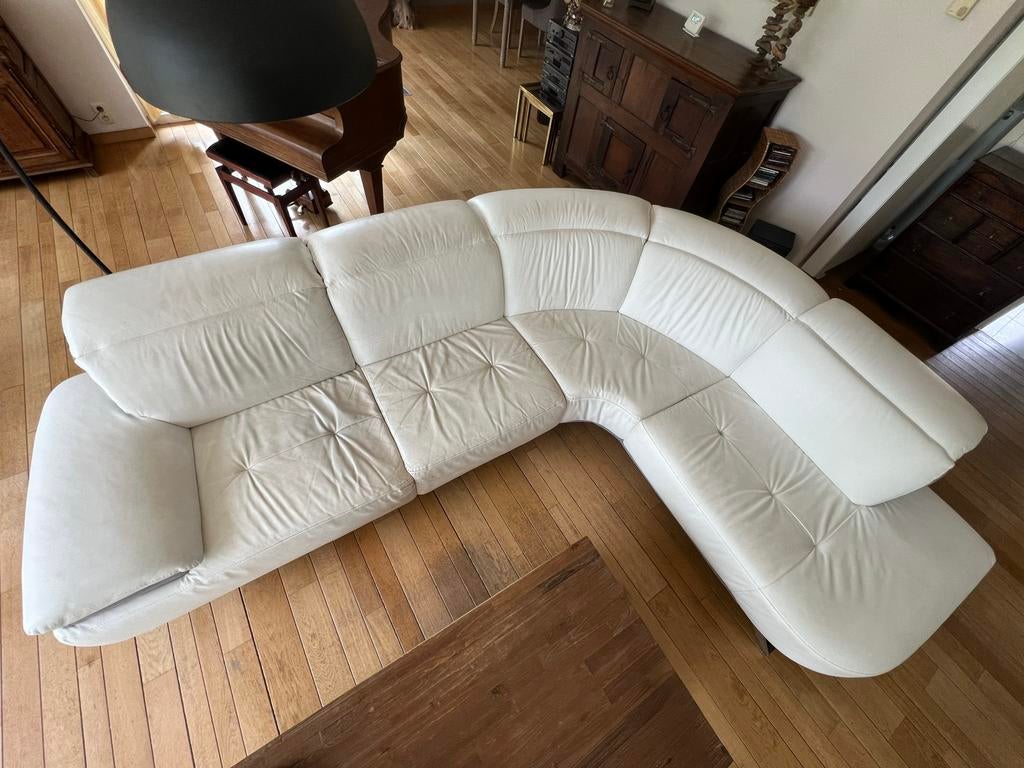 Chateau d’Ax hoekzetel – Wit kwaliteitsleder, Ophalen