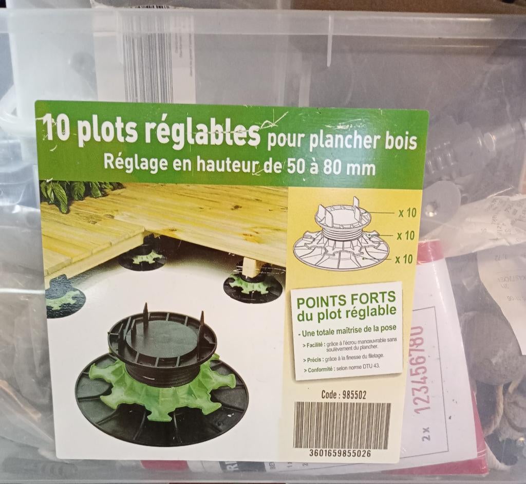 Pieds réglables pour la terrasse, Jardin & Terrasse, Terrasses, Enlèvement, Utilisé, Synthétique