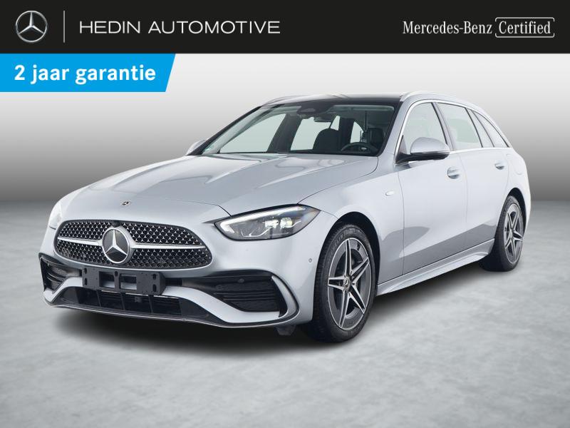 Mercedes-Benz C-klasse 300 DE Break AMG Line | Panoramisch D, Auto's, Mercedes-Benz, Automaat, 197 pk, Zwart, 4 cilinders