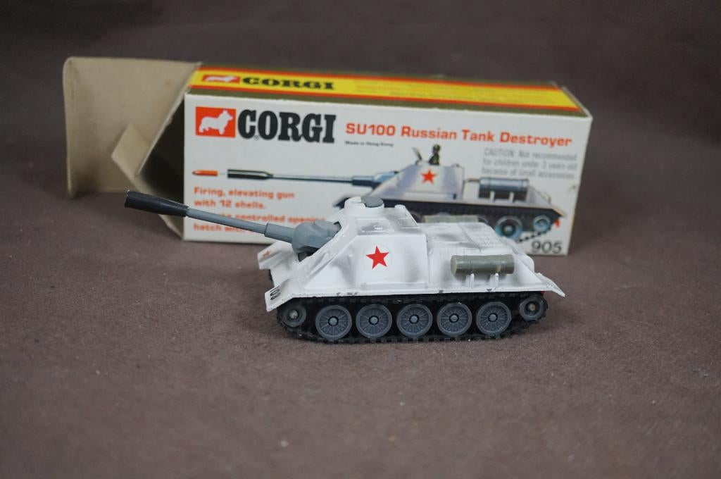 Corgi Toys SU 100 tank jager tank - 1/60 - TOP vintage, Ophalen of Verzenden