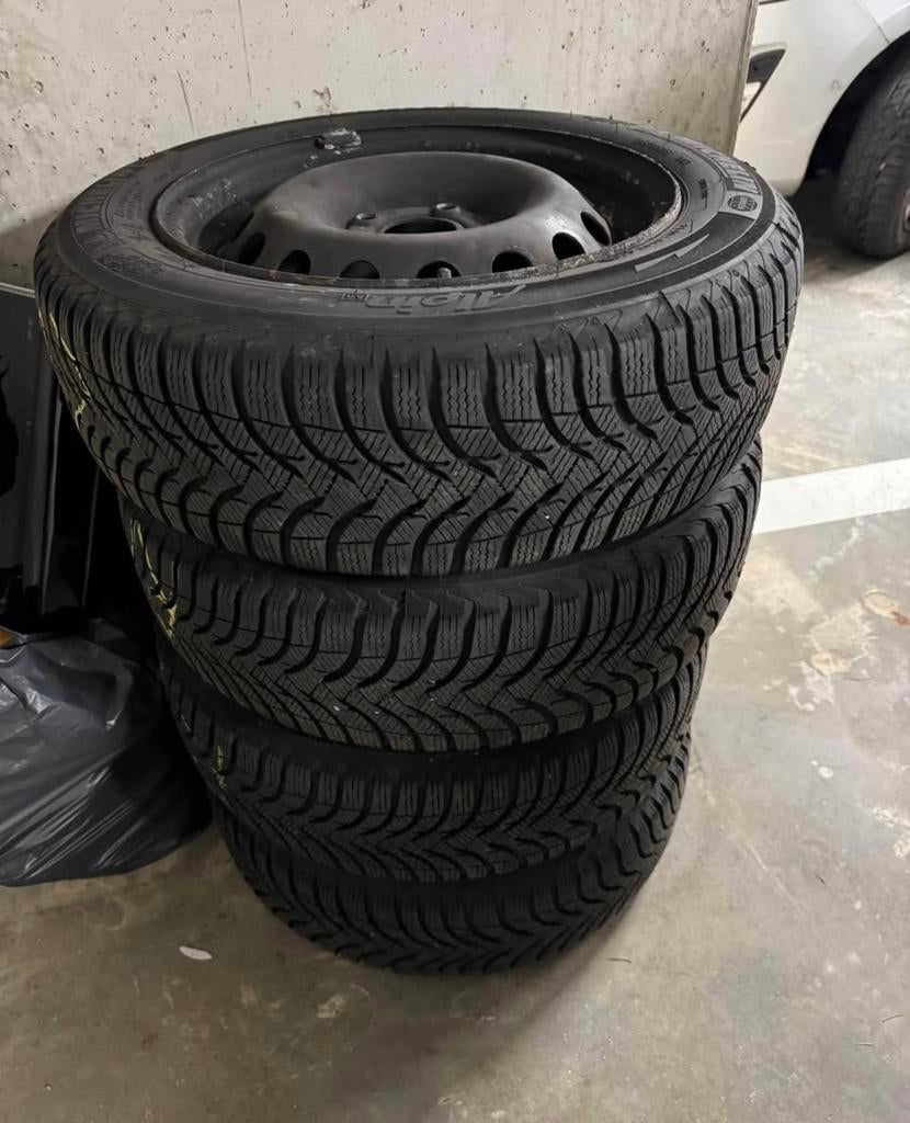 Michelin Alpin A4 winterbanden van Clio 3, Ophalen, Gebruikt, 15 inch, Banden en Velgen