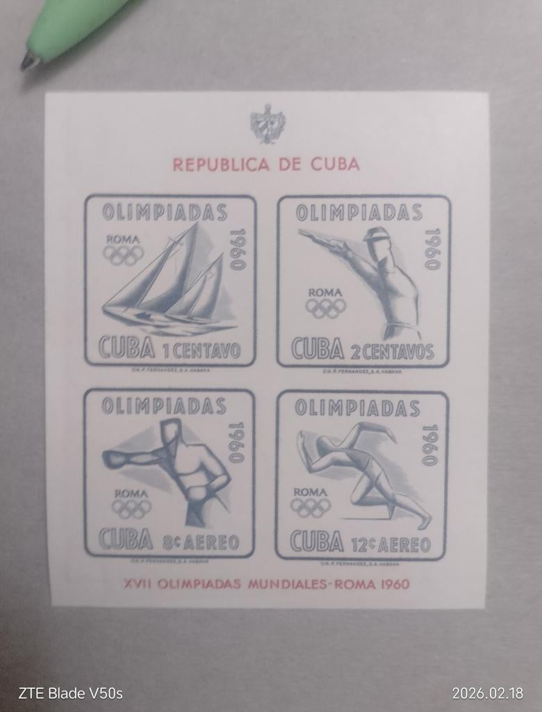 Postzegels Sport Olympia Cuba, Ophalen of Verzenden, Sport