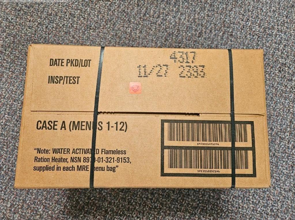 US MRE rantsoenen (doos, 12 stuks), Verzamelen, Ophalen of Verzenden, Overige soorten, Overige typen