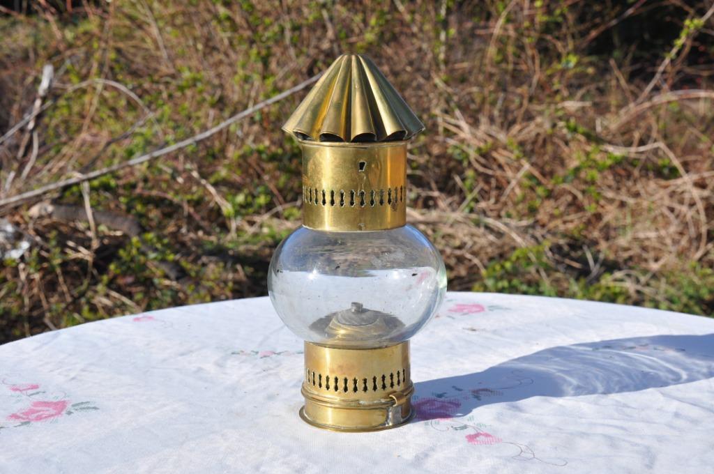 lampe a petrole special cuivre et verre, Enlèvement ou Envoi, Cuivre