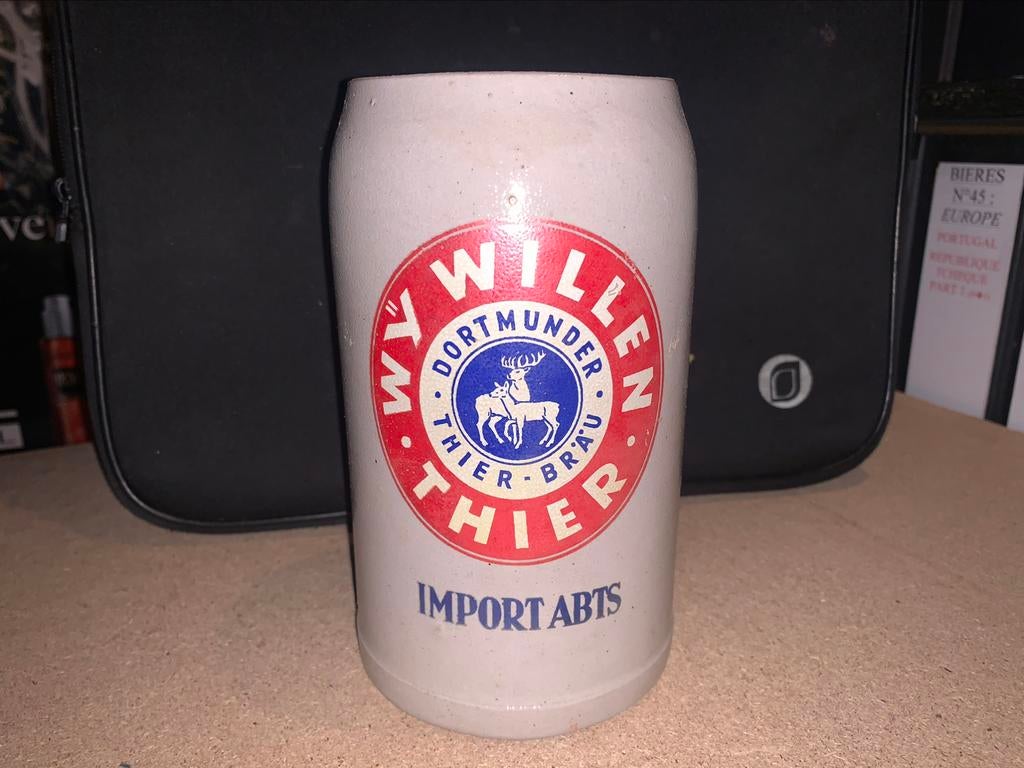 Chopes de bière Allemandes années 50 en grès ou verre, Collections, Marques de bière, Comme neuf, Chope(s), Autres marques