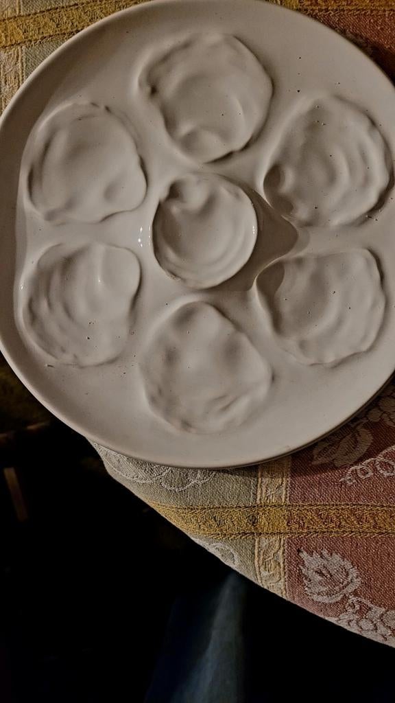 Assiettes à huîtres, Enlèvement, Comme neuf, Céramique