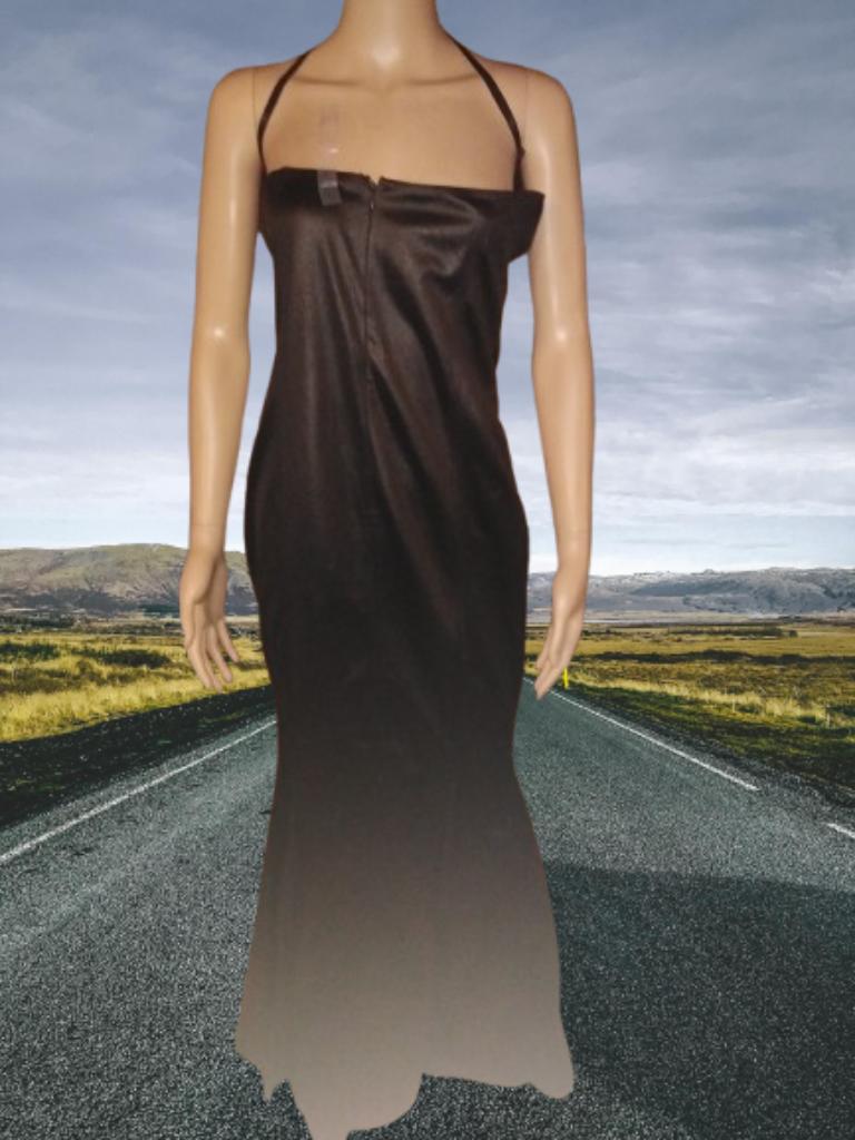 Prachtig lang kleed artnr 595, Zwart, Maat 46/48 (XL) of groter, Nieuw, Ophalen of Verzenden