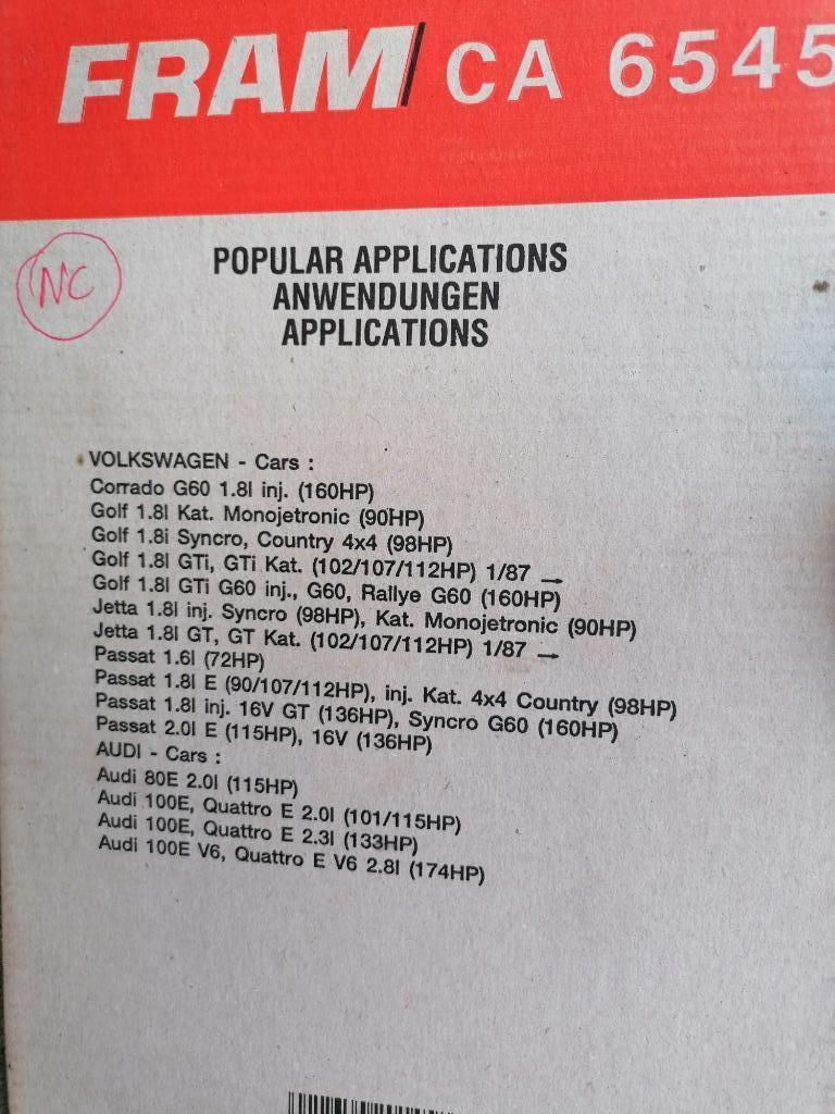 Filtre à air pour Volkswagen 1.8 Golf Corrado Jetta Passat A, Autos : Pièces & Accessoires, Filtres, Audi, Volkswagen, Neuf, Enlèvement ou Envoi