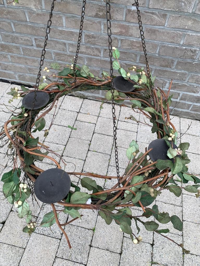 Lustre rond en métal de style vintage pour décoration de cui, Enlèvement ou Envoi