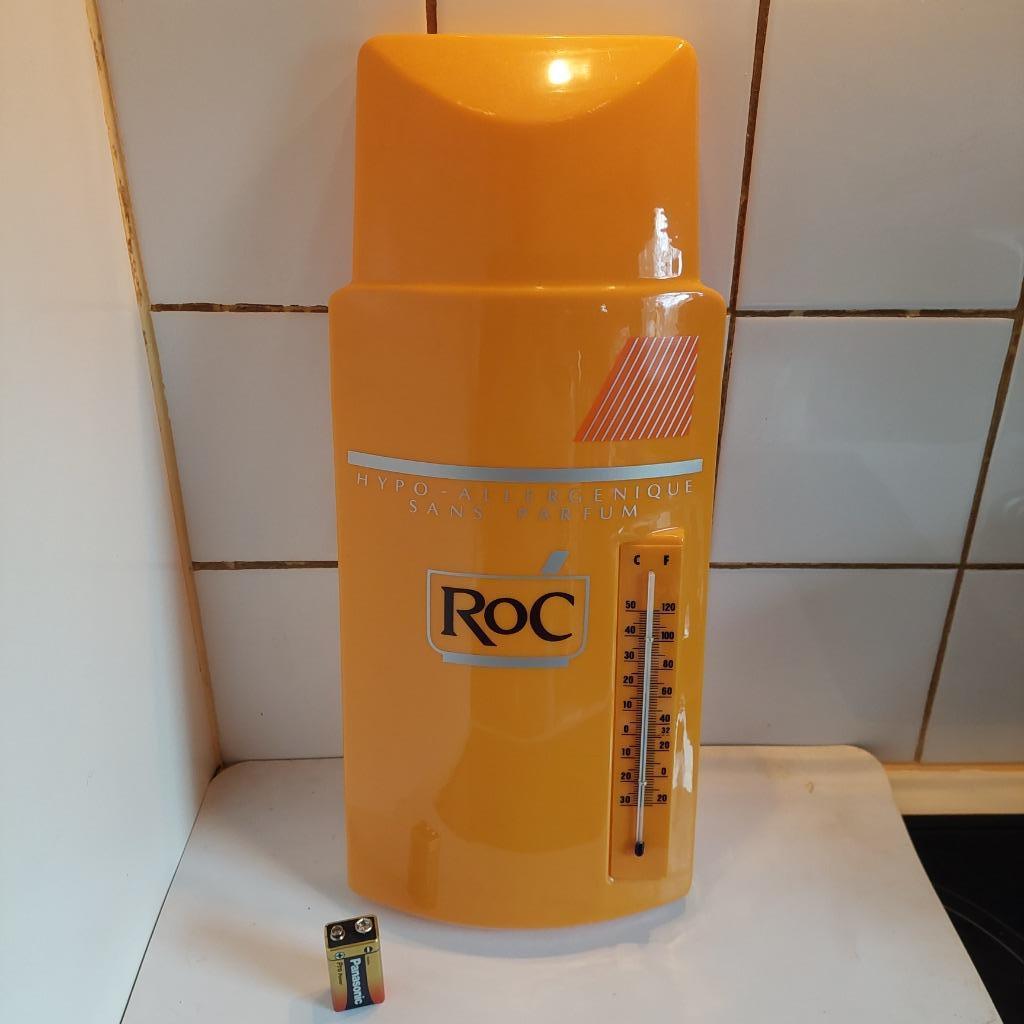 THERMOMETRE PLASTIQUE ROC PRODUIT COSMETIQUE PROTECTION UV, Collections, Marques & Objets publicitaires, Utilisé, Ustensile, Enlèvement ou Envoi