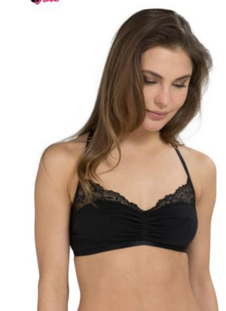 Zwarte crop top / bralette van Hunkemoller - Maat medium, Verzenden, Zwart