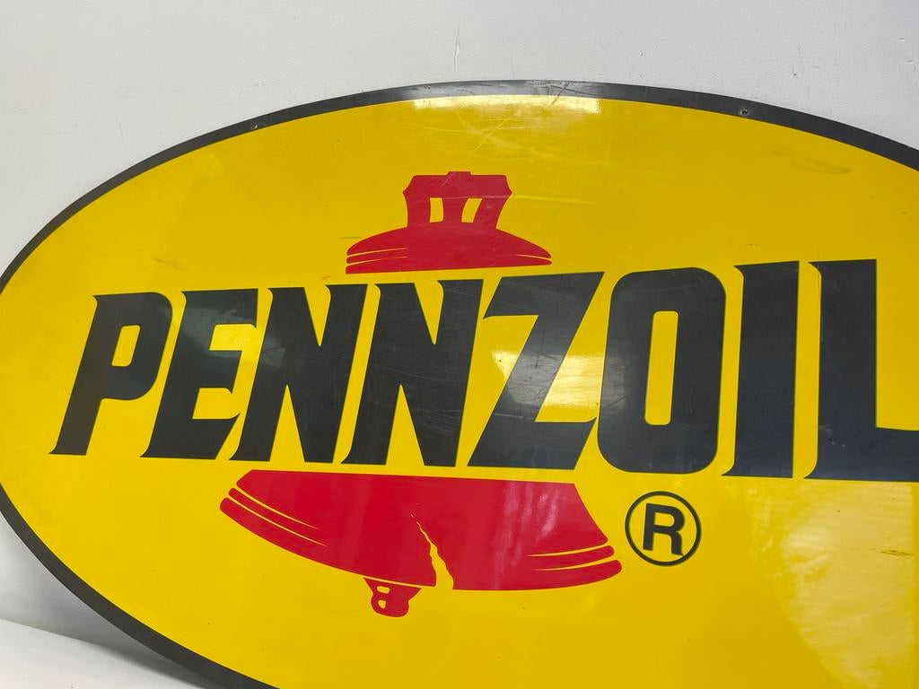 PENNZOIL oude reclame plaat, Verzamelen, Ophalen of Verzenden, Gebruikt, Reclamebord