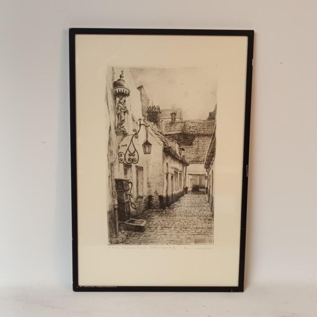 Romain Malfliet (1910-2006) -ets - ORVr verloren brood - Ant, Antiquités & Art, Art | Eaux-fortes & Gravures, Enlèvement ou Envoi