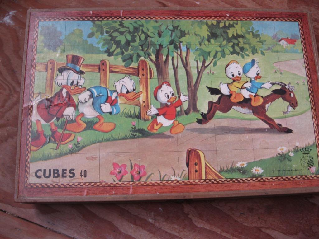 puzzel vintage 40 cubes disney, Kinderen en Baby's, Ophalen of Verzenden