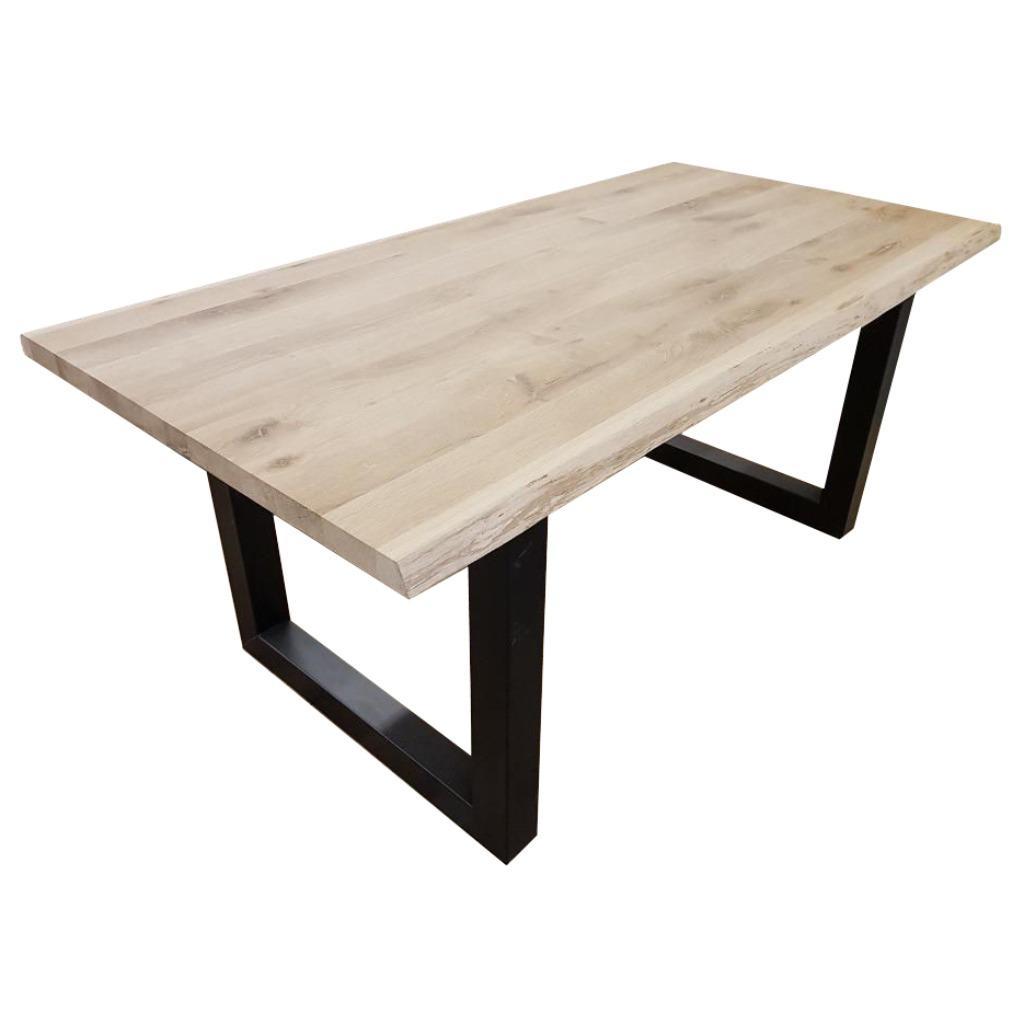 massief eiken tafel | tafelblad | eettafel | boomstamtafel
