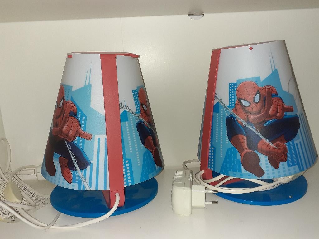Philips Spiderman lamp - 2 stuks, Ophalen of Verzenden, Zo goed als nieuw, Lamp
