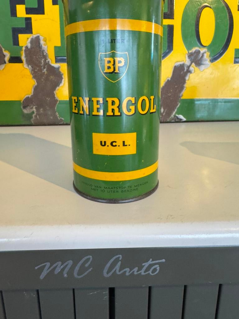 Ancien bidon d'huile BP Energol, Enlèvement ou Envoi, Utilisé, Ustensile