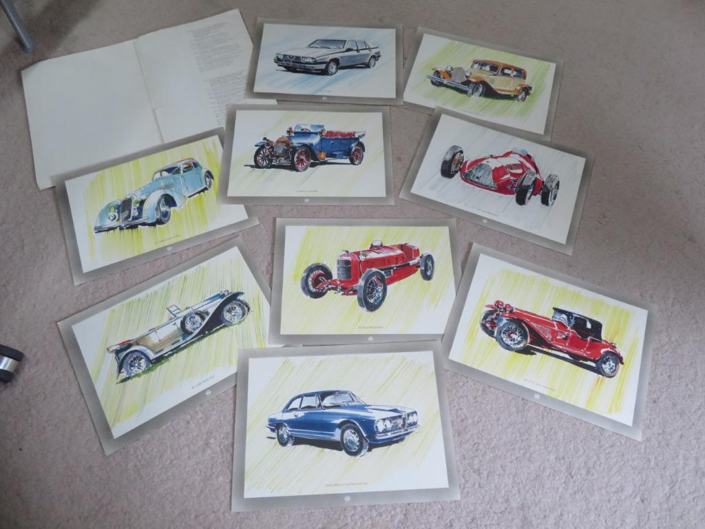 Dossier spécial Alfa Romeo avec 9 dessins 1985, Collections, Enlèvement ou Envoi, Comme neuf