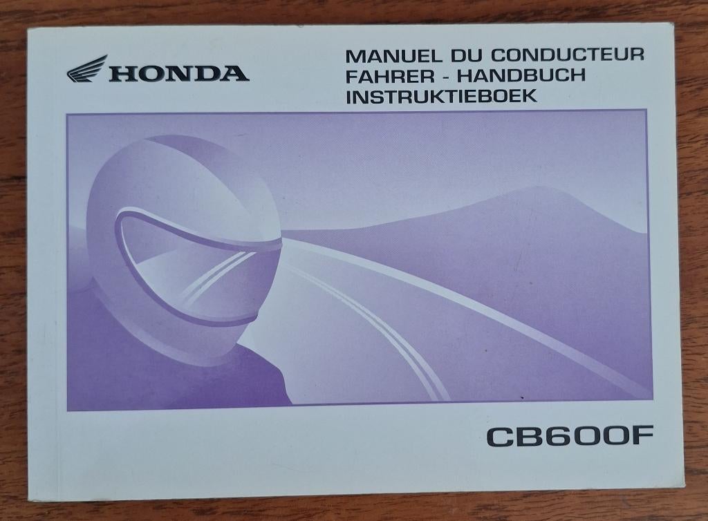 Manuel d'utilisation d'origine de la Honda CB600F, Envoi, Honda
