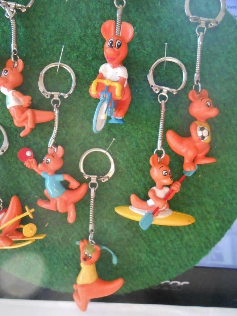 vintage (Walibi): kleine sleutelhangers; de kangoeroe..., Verzamelen, Ophalen of Verzenden, Nieuw, Sport