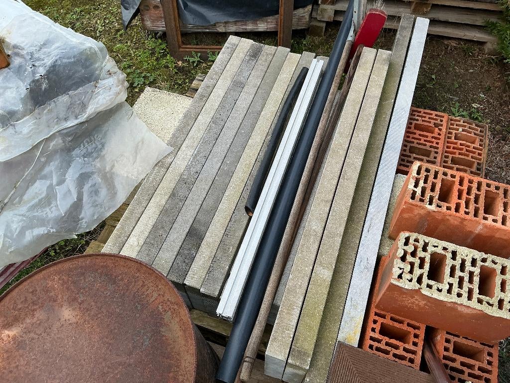 Arduinen dorpels Belgisch arduin - diverse formaten, Tuin en Terras, Tegels en Klinkers, Ophalen, Gebruikt, Overige typen, 5 tot 10 m²