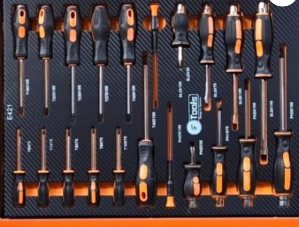 CHARIOT À OUTILS XXL 7 tiroirs remplis + CLÉ DYNAMOMÉTRIQUE, Enlèvement ou Envoi, Neuf