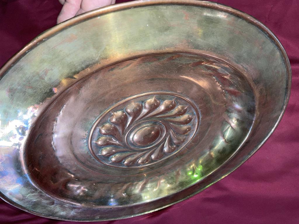 Plat à Offrandes à Décor de Nuremberg – Cuivre / Laiton, Antiquités & Art, Enlèvement ou Envoi, Cuivre