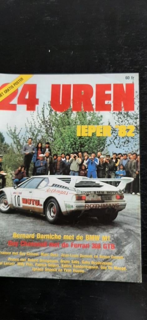 Programma boekje  van 24 uren Ieper 1982, Ophalen of Verzenden, Zo goed als nieuw