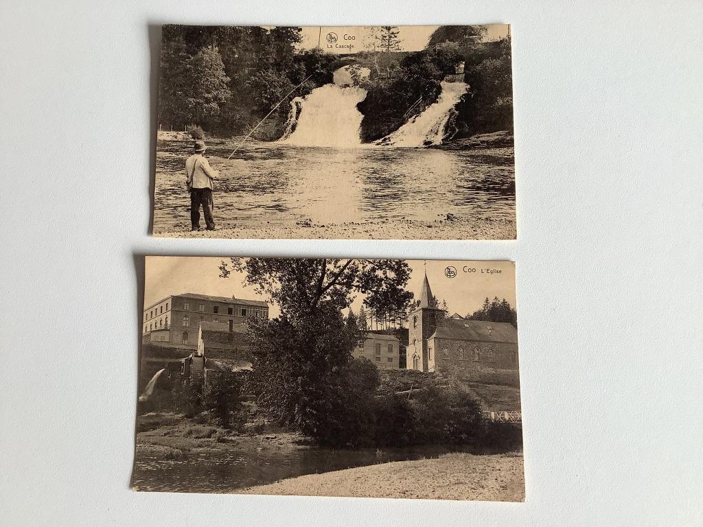2 oude ongelopen postkaarten Coo, Verzamelen, Postkaarten | België, Ophalen of Verzenden, Voor 1920, Gelopen, Luik