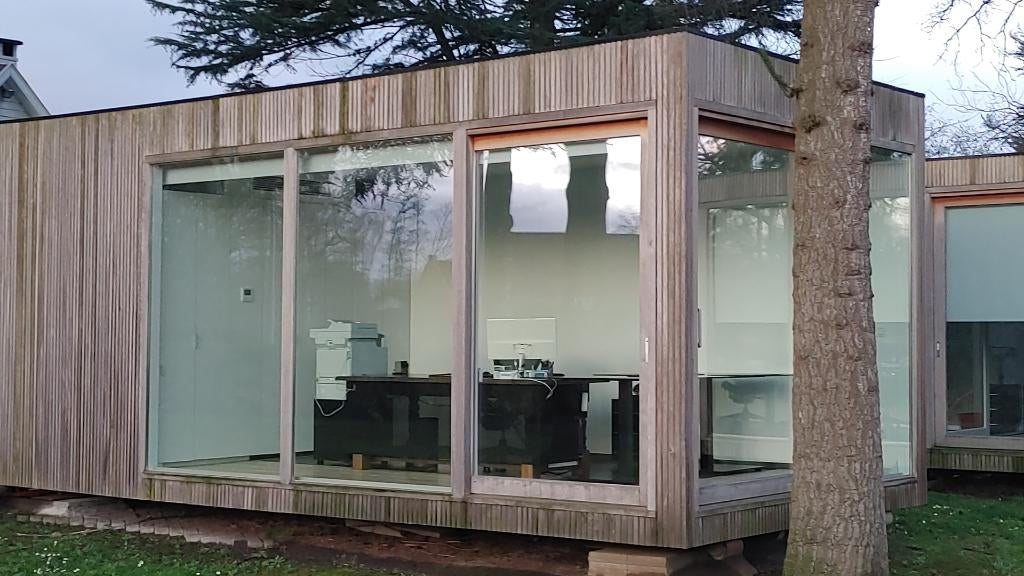 Zorgunit/Woonunit/Mobiel Kantoor/Vakantieunit, Jardin & Terrasse, Enlèvement, Comme neuf