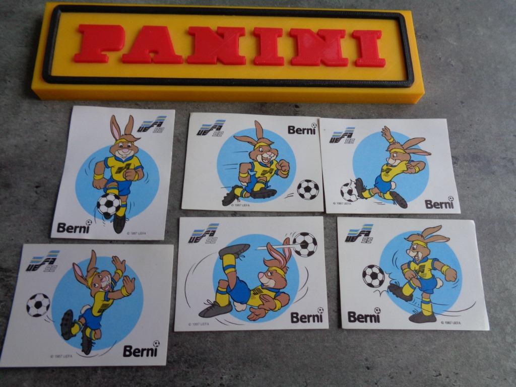 AUTOCOLLANTS DE FOOTBALL PANINI EURO 92 EMBLÈMES CE 6X BERNI, Enlèvement ou Envoi