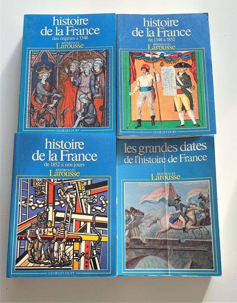 Lot de 4 livres "Histoire de France" - Références LAROUSSE, Enlèvement ou Envoi, Utilisé