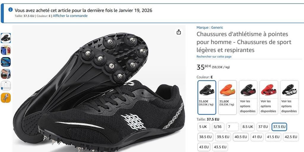 SPIKES NIEUWE T37 SPORTSCHOENEN VOOR FIJNE VOETEN, Ophalen of Verzenden, Nieuw, Spikes