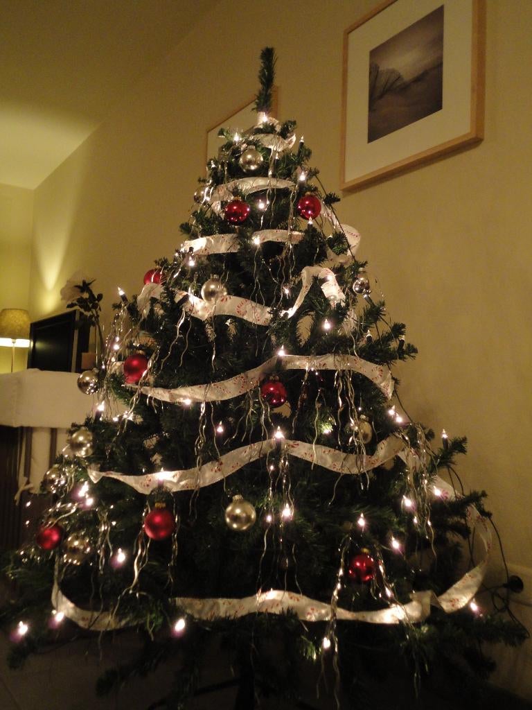 Kerstboom (kunststof - 150 cm - zonder versiering), Diversen, Kerst, Ophalen, Gebruikt