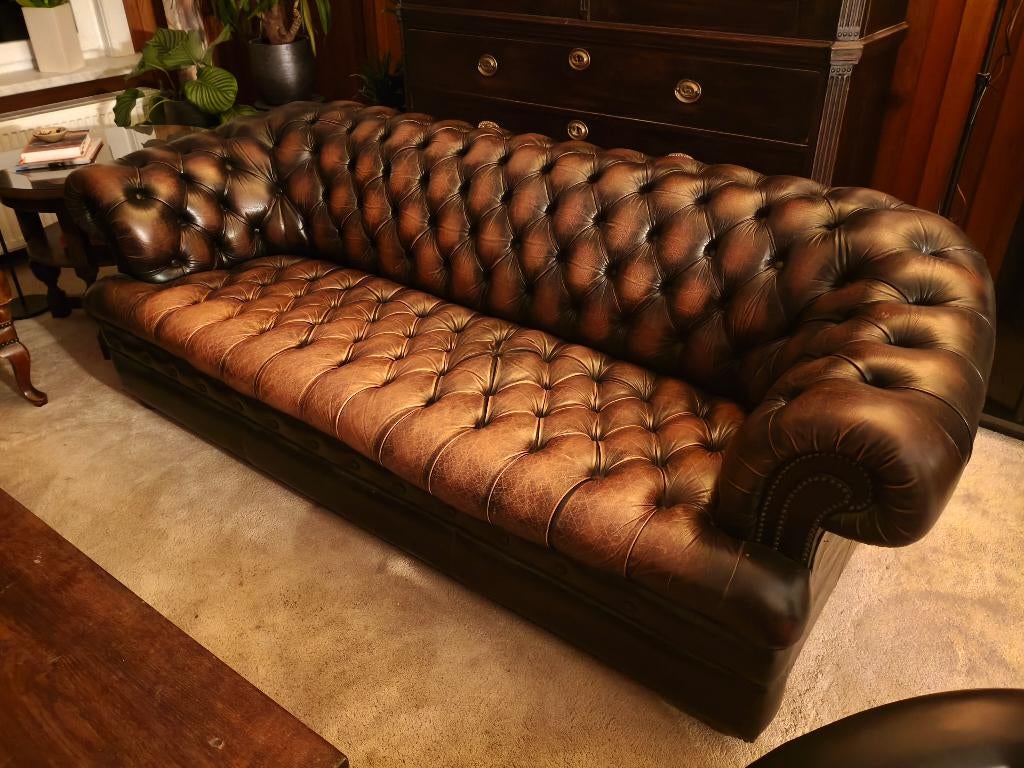 Chesterfield bank, Maison & Meubles, 75 à 100 cm, Enlèvement, Utilisé, 150 à 200 cm
