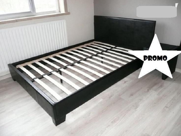 BI1. Bed Showroom model 160x200cm in zwart Lederlook., Huis en Inrichting, Slaapkamer | Complete slaapkamers, Ophalen, Zo goed als nieuw