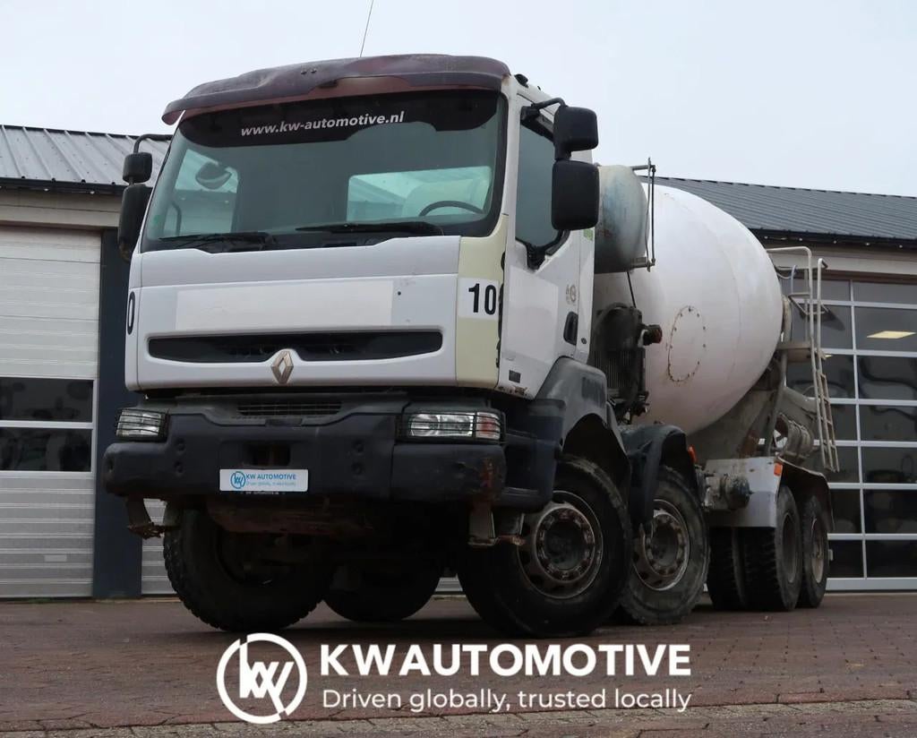 Renault Kerax 370 8X4/ MIXER/ BARYVAL 9 M3/ CRUISE CONTROL/, Auto's, Achterwielaandrijving, Renault, 272 kW, Wit