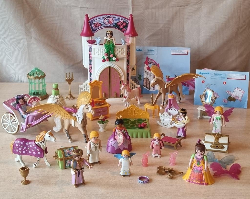 Groot Lot Playmobil Prinsessen Figuren Paarden Koets ..., Enlèvement ou Envoi