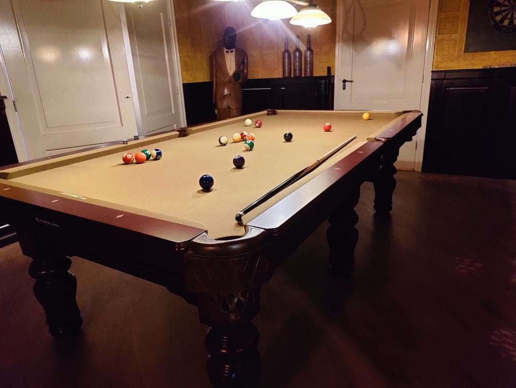 Pooltafel op leisteen nieuw 9 feet, Ophalen of Verzenden, Pooltafel