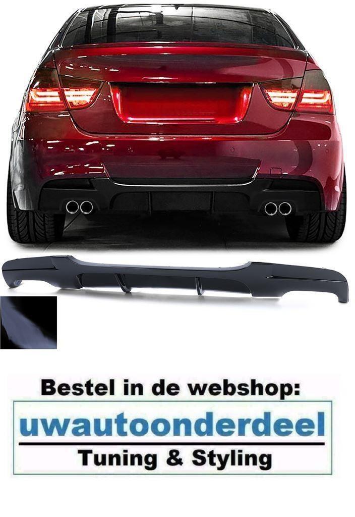 Diffuser Glans Zwart 4 x Uitlaat Voor Bmw 3 serie E90 E91 M, Auto diversen, Tuning en Styling, Verzenden